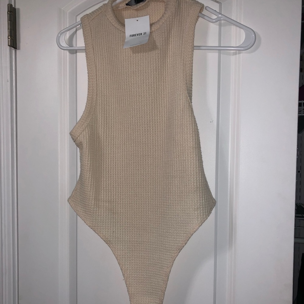 NWT cream bodysuit from forever 21 size M